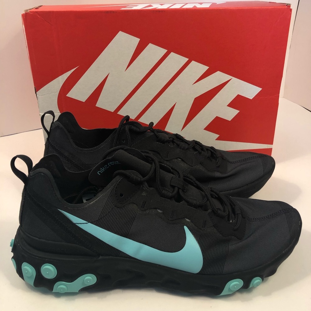 Nike React Element 55 Black/Aurora Green Men 11.5